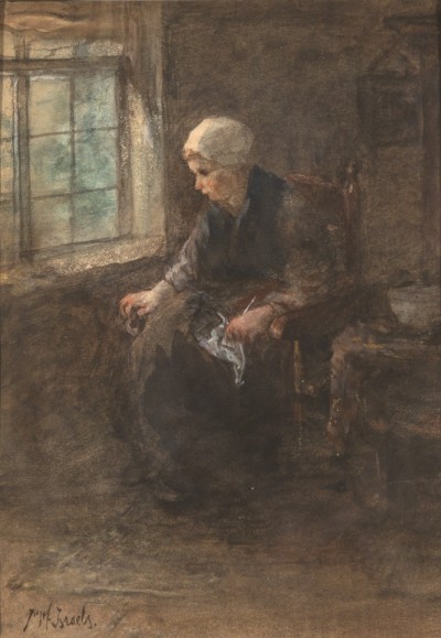 Woman in Chair by Israels