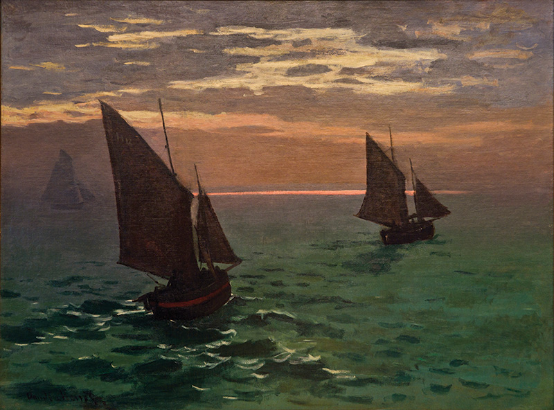 Fishing Boats at Sea, Claude Monet